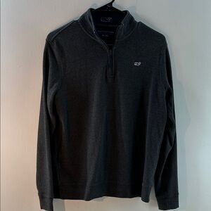 Vineyard Vines Charcoal Gray Quarter-Zip Sweatshirt